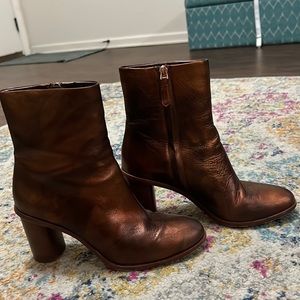 Pour La Victoire Women's Rickie Ankle Boot, copper color, size 7.5